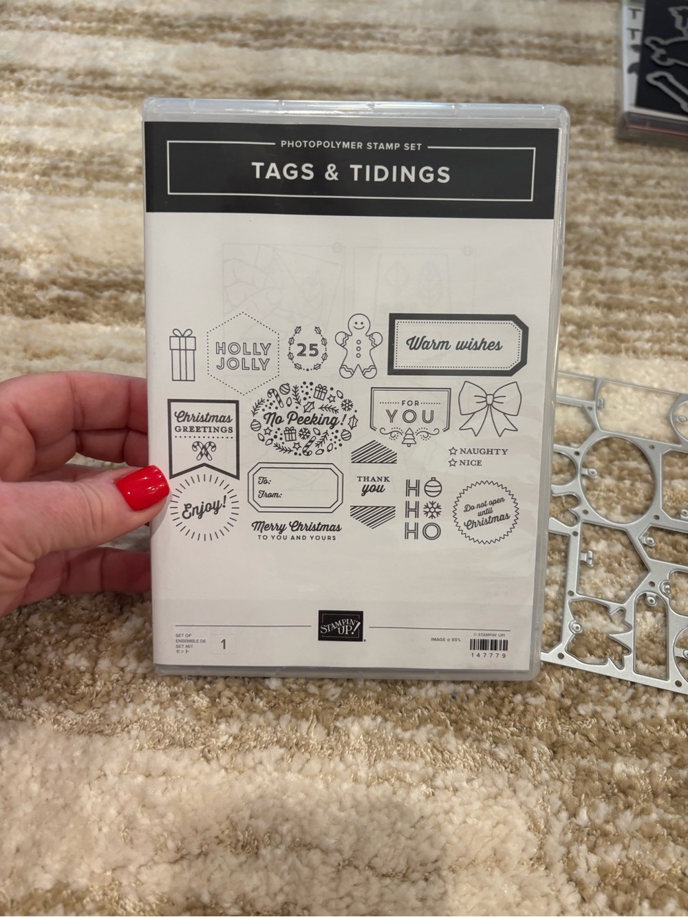 Stampin' Up! Tags & Tidings Photopolymer Stamp Set with coordinating die